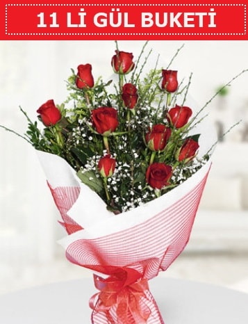 11 adet kırmızı gül buketi Aşk budur  Adıyaman çiçek gönderme sitemiz güvenlidir 